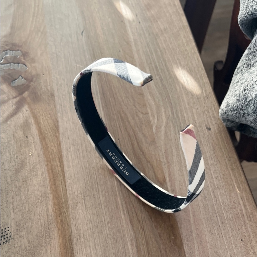 Burberry Plaid Hairband - Black, White, Pink